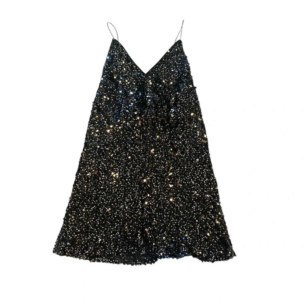 LULU’S NWT Force Of Fashion Black Backless Sequin Mini Dress - Picture 6 of 11